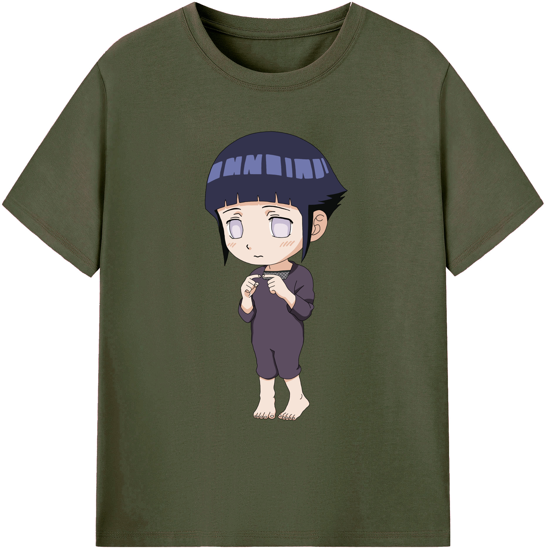 （画像用） NARUTO -ナルト- 日向ヒナタ Hyūga Hinata 綿100％ メンズ半袖Tシャツ｜肌触りやわらか＆通気性